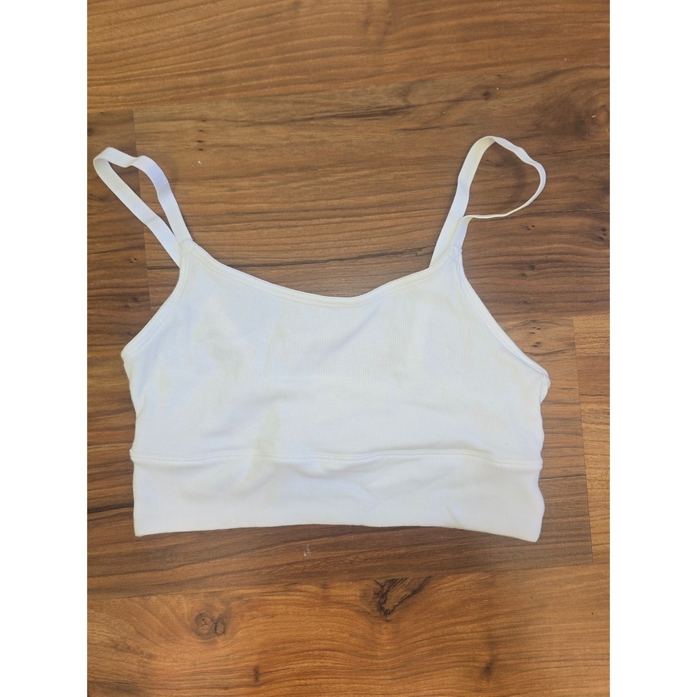 Hanes Bra Womens Size Medium White Adjustable Strap Unpadded Wireless Pullover